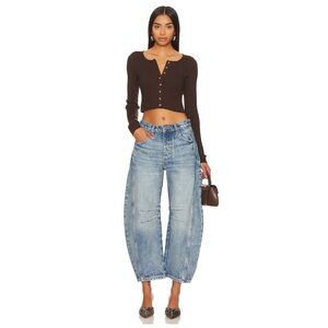 Free People Barrel Jeans